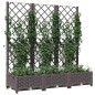 vidaXL Jardinera con enrejado PP marrón 120x40x121,5 cm vidaXL Jardinera con enrejado PP marrón 120x40x121,5 cm