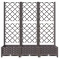 vidaXL Jardinera con enrejado PP marrón 120x40x121,5 cm vidaXL Jardinera con enrejado PP marrón 120x40x121,5 cm