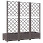 vidaXL Jardinera con enrejado PP marrón 120x40x121,5 cm vidaXL Jardinera con enrejado PP marrón 120x40x121,5 cm