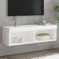 vidaXL Mueble para TV con luces LED blanco 100x30x30 cm