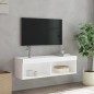 vidaXL Mueble para TV con luces LED blanco 100x30x30 cm