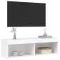 vidaXL Mueble para TV con luces LED blanco 100x30x30 cm
