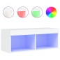 vidaXL Mueble para TV con luces LED blanco 80x30x30 cm vidaXL Mueble para TV con luces LED blanco 80x30x30 cm