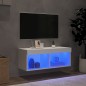 vidaXL Mueble para TV con luces LED blanco 80x30x30 cm vidaXL Mueble para TV con luces LED blanco 80x30x30 cm