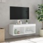 vidaXL Mueble para TV con luces LED blanco 80x30x30 cm vidaXL Mueble para TV con luces LED blanco 80x30x30 cm