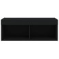 vidaXL Mueble para TV con luces LED negro 80x30x30 cm