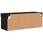 vidaXL Mueble para TV con luces LED negro 80x30x30 cm