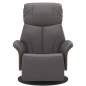 vidaXL Sillón reclinable con reposapiés cuero sintético gris vidaXL Sillón reclinable con reposapiés cuero sintético gris