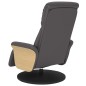 vidaXL Sillón reclinable con reposapiés cuero sintético gris vidaXL Sillón reclinable con reposapiés cuero sintético gris