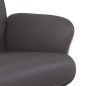 vidaXL Sillón reclinable con reposapiés cuero sintético gris vidaXL Sillón reclinable con reposapiés cuero sintético gris