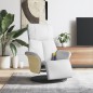 vidaXL Sillón reclinable masaje con reposapiés cuero sintético blanco vidaXL Sillón reclinable masaje con reposapiés cuero sintético blanco