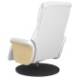 vidaXL Sillón reclinable masaje con reposapiés cuero sintético blanco vidaXL Sillón reclinable masaje con reposapiés cuero sintético blanco