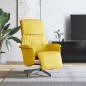 vidaXL Sillón reclinable con reposapiés tela amarillo claro vidaXL Sillón reclinable con reposapiés tela amarillo claro
