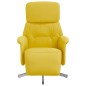 vidaXL Sillón reclinable con reposapiés tela amarillo claro vidaXL Sillón reclinable con reposapiés tela amarillo claro