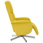 vidaXL Sillón reclinable con reposapiés tela amarillo claro vidaXL Sillón reclinable con reposapiés tela amarillo claro