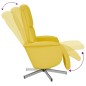 vidaXL Sillón reclinable con reposapiés tela amarillo claro vidaXL Sillón reclinable con reposapiés tela amarillo claro
