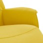 vidaXL Sillón reclinable con reposapiés tela amarillo claro vidaXL Sillón reclinable con reposapiés tela amarillo claro