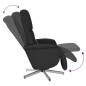 vidaXL Sillón reclinable de masaje con reposapiés tela negra vidaXL Sillón reclinable de masaje con reposapiés tela negra