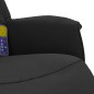 vidaXL Sillón reclinable de masaje con reposapiés tela negra vidaXL Sillón reclinable de masaje con reposapiés tela negra