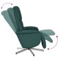 vidaXL Sillón reclinable de masaje con reposapiés tela verde oscuro vidaXL Sillón reclinable de masaje con reposapiés tela verde oscuro
