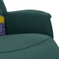 vidaXL Sillón reclinable de masaje con reposapiés tela verde oscuro vidaXL Sillón reclinable de masaje con reposapiés tela verde oscuro