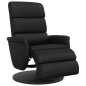 vidaXL Sillón reclinable con reposapiés cuero sintético negro vidaXL Sillón reclinable con reposapiés cuero sintético negro