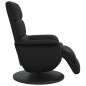 vidaXL Sillón reclinable con reposapiés cuero sintético negro vidaXL Sillón reclinable con reposapiés cuero sintético negro