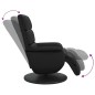vidaXL Sillón reclinable con reposapiés cuero sintético negro vidaXL Sillón reclinable con reposapiés cuero sintético negro