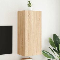 vidaXL Mueble TV de pared madera ingeniería roble Sonoma 40,5x30x90 cm