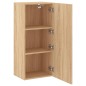 vidaXL Mueble TV de pared madera ingeniería roble Sonoma 40,5x30x90 cm