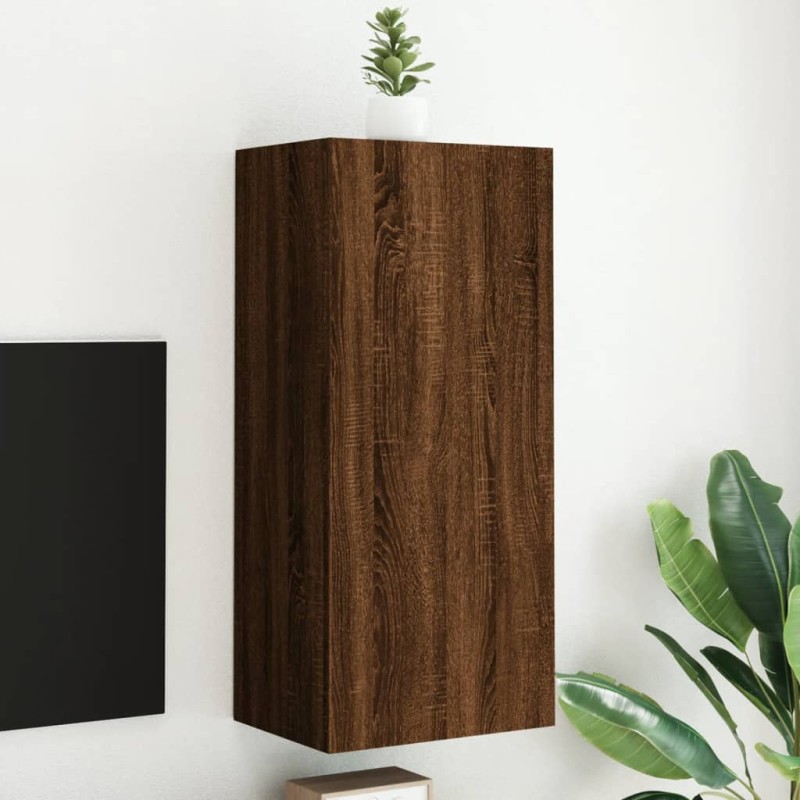 vidaXL Mueble TV de pared madera ingeniería marrón roble 40,5x30x90 cm vidaXL Mueble TV de pared madera ingeniería marrón roble 40,5x30x90 cm