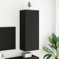 vidaXL Mueble de TV de pared madera de ingeniería negro 40,5x30x90 cm