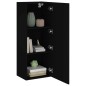 vidaXL Mueble de TV de pared madera de ingeniería negro 40,5x30x90 cm