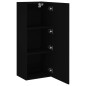 vidaXL Mueble de TV de pared madera de ingeniería negro 40,5x30x90 cm