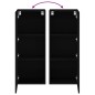 vidaXL Mueble de TV de pared madera de ingeniería negro 40,5x30x90 cm