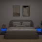 vidaXL Mesitas de noche de pared con luces LED 2 uds gris hormigón vidaXL Mesitas de noche de pared con luces LED 2 uds gris hormigón