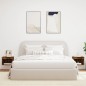 vidaXL Mesitas de noche de pared con luces LED 2 uds roble ahumado