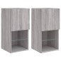 vidaXL Muebles para TV con luces LED 2 uds gris Sonoma 30,5x30x60 cm vidaXL Muebles para TV con luces LED 2 uds gris Sonoma 30,5x30x60 cm