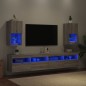 vidaXL Muebles para TV con luces LED 2 uds gris Sonoma 30,5x30x60 cm vidaXL Muebles para TV con luces LED 2 uds gris Sonoma 30,5x30x60 cm