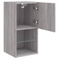 vidaXL Muebles para TV con luces LED 2 uds gris Sonoma 30,5x30x60 cm vidaXL Muebles para TV con luces LED 2 uds gris Sonoma 30,5x30x60 cm