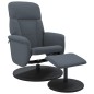 vidaXL Sillón reclinable con reposapiés terciopelo gris oscuro vidaXL Sillón reclinable con reposapiés terciopelo gris oscuro