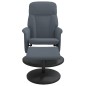 vidaXL Sillón reclinable con reposapiés terciopelo gris oscuro vidaXL Sillón reclinable con reposapiés terciopelo gris oscuro