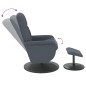 vidaXL Sillón reclinable con reposapiés terciopelo gris oscuro vidaXL Sillón reclinable con reposapiés terciopelo gris oscuro