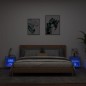 vidaXL Mesitas de noche de pared con luces LED 2 unidades negro vidaXL Mesitas de noche de pared con luces LED 2 unidades negro