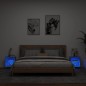 vidaXL Mesitas de noche de pared con luces LED 2 uds gris hormigón vidaXL Mesitas de noche de pared con luces LED 2 uds gris hormigón