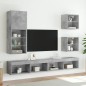 vidaXL Mesitas de noche de pared con luces LED 2 uds gris hormigón vidaXL Mesitas de noche de pared con luces LED 2 uds gris hormigón