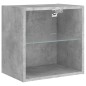 vidaXL Mesitas de noche de pared con luces LED 2 uds gris hormigón vidaXL Mesitas de noche de pared con luces LED 2 uds gris hormigón