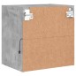 vidaXL Mesitas de noche de pared con luces LED 2 uds gris hormigón vidaXL Mesitas de noche de pared con luces LED 2 uds gris hormigón