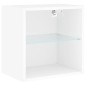 vidaXL Mesitas de noche de pared con luces LED 2 unidades blanco vidaXL Mesitas de noche de pared con luces LED 2 unidades blanco