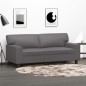 vidaXL Sofá de 2 plazas de cuero sintético gris 140 cm vidaXL Sofá de 2 plazas de cuero sintético gris 140 cm